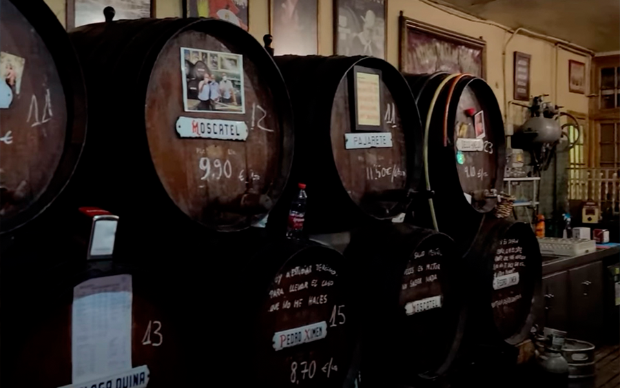 Cata de vinos de Málaga en taberna histórica